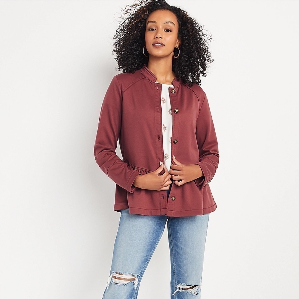 Maurices Women’s Peplum Military Jacket Size S Lightweight Comfortable